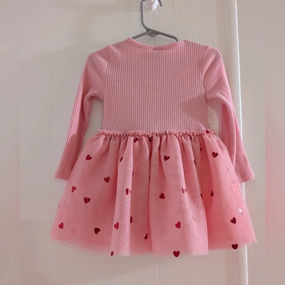 Old Navy Pink Ribbed Dress with Bow 18-24 months